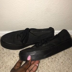 Black platform vans